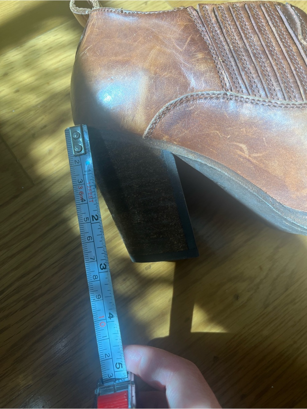 Frye Brown Leather Western Ankle Boots - Picture 8 of 8